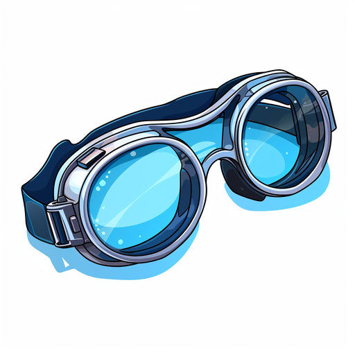 Goggles clipart in Minimalist style, on white background