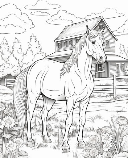 Printable horse coloring pages for kids