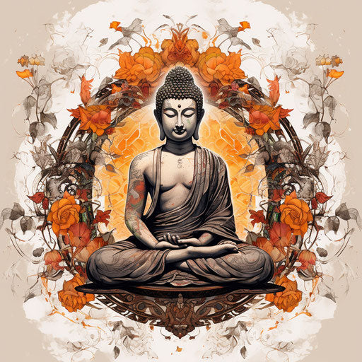 Buddha Clipart in Imressive Style: 4K Vector Clipart