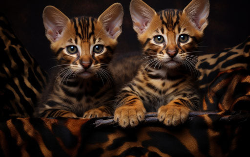 Adorable kittens at Bengal breeder in India