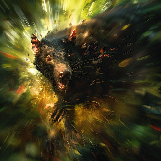 Dynamic energy of a Tasmanian devil in dense forest