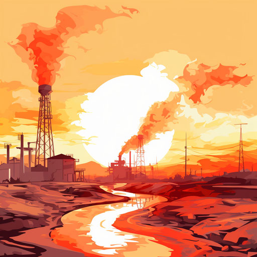 Heat clipart in the style of Oil painting, on a white background