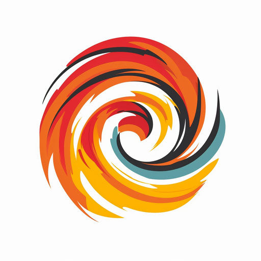 Minimalist style hurricane clipart, on a white background