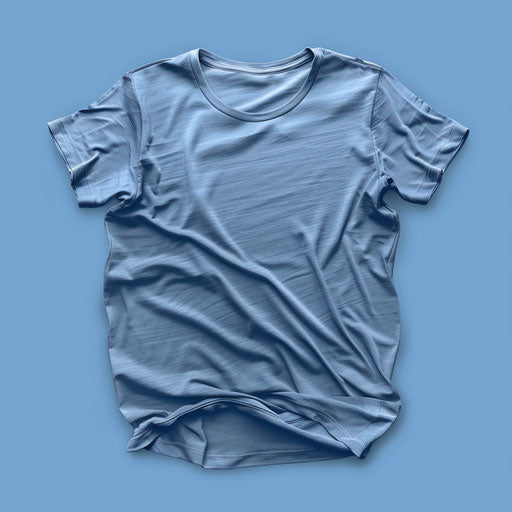 Realistic t-shirt clipart on flat indigo background