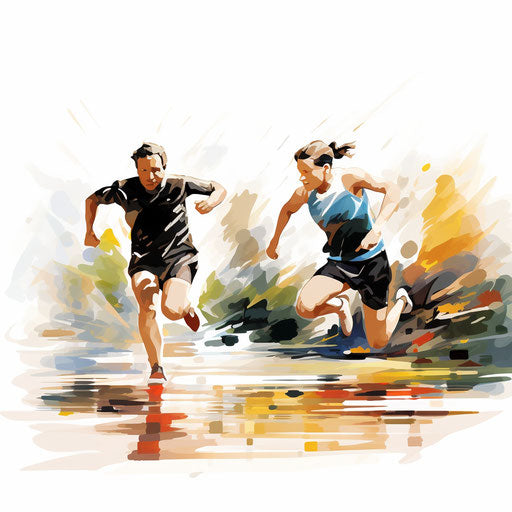 Competition illustration in the style of Impressionistic Art, on white background