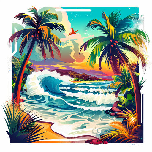 Summary clipart with flat random background