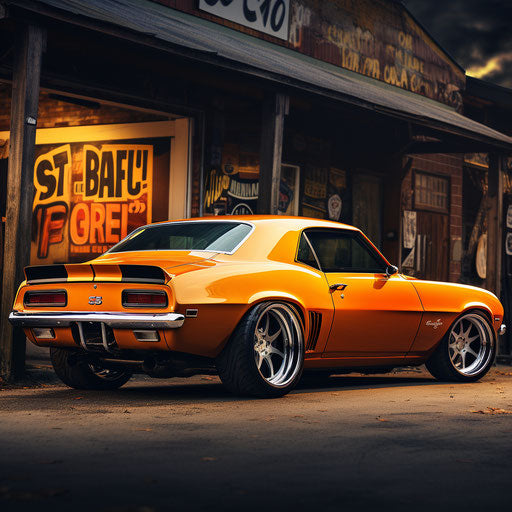 Chevrolet Camaro classic car with Dubs tires