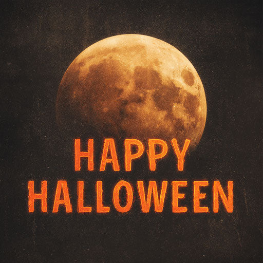 Festive Halloween Atmosphere with Glowing Moon