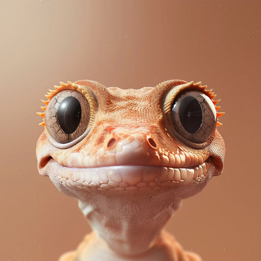 Gecko lizard with a playful expression