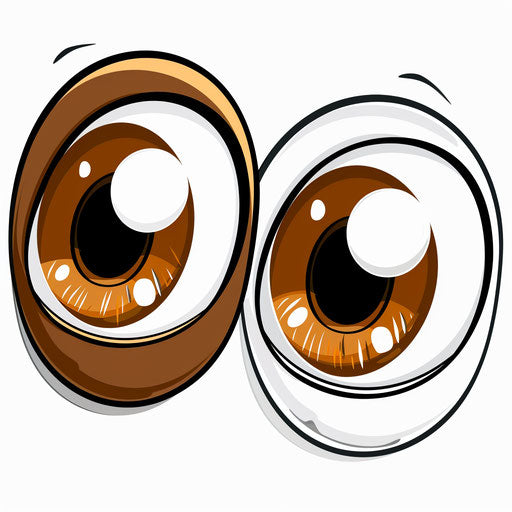 Simple clip art of two cartoon eyes