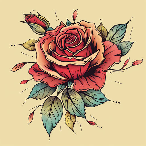 Rose tattoos vector | Aztec art realistic style