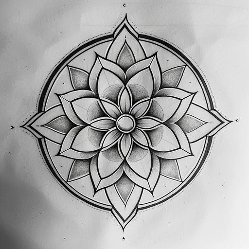 Bold tattoo sketch of the Flower of Life