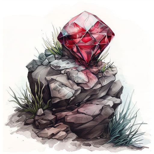 Emergence of a precious stone in earth tones