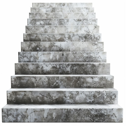 Realistic stairs clipart on flat white background
