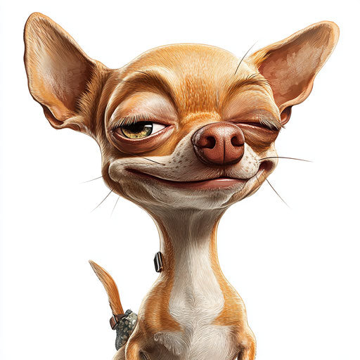 Customizable Chihuahua Caricature Clipart for Unique Creations