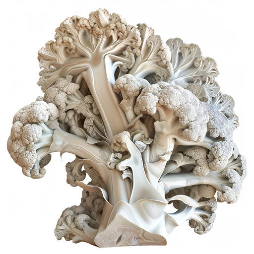 Photo realistic cauliflower clipart on white background