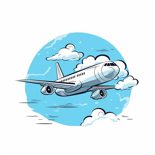 Aerial illustration in Minimalist style, on white background