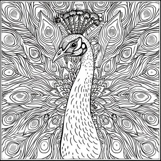 Majestic peacock with colorful feathers