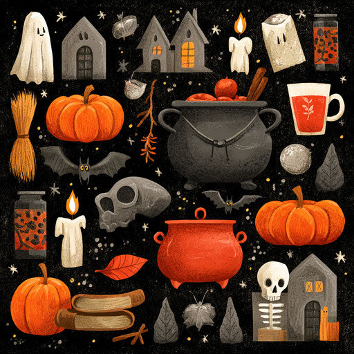 Festive and Slightly Spooky Halloween Illustration