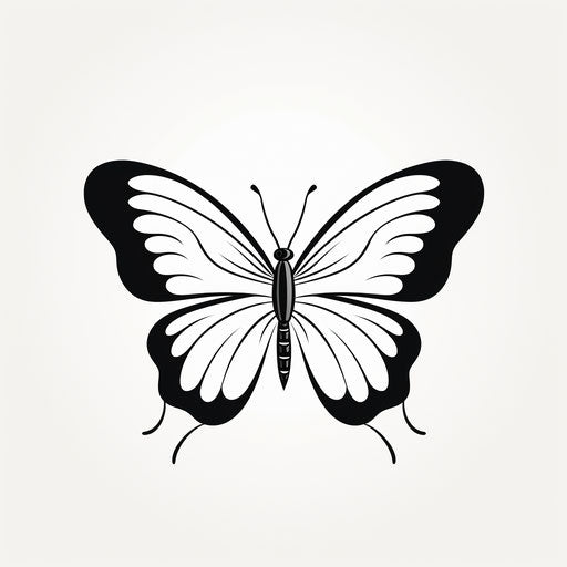 Simple butterfly with clean-lined style