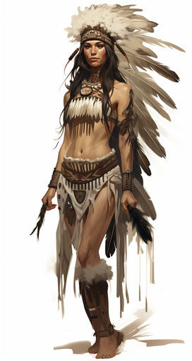 Indian feathers tattoo-style Upper Paleolithic art captivating 17:32