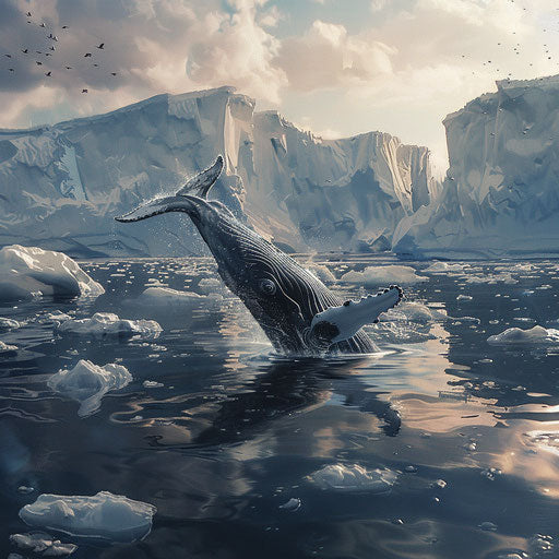 Humpback Whale in Icy Waters of Greenland
