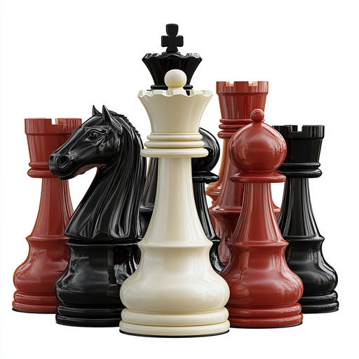 Realistic clipart of a chess set, high resolution, isolated