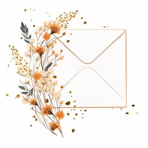 Minimalist invitation on white background