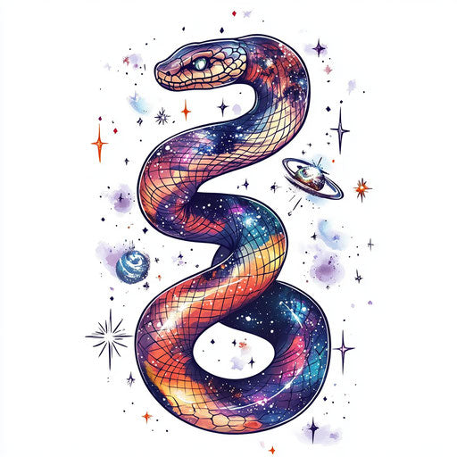 Snake Back Tattoo Tattoo Flash Set