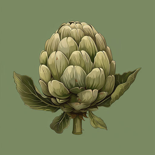 Realistic clipart with muted olive background and soft gradients