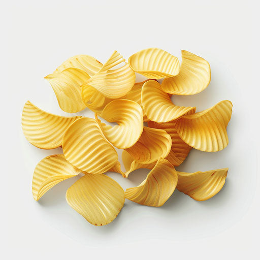 Photorealistic chips clipart on white flat background