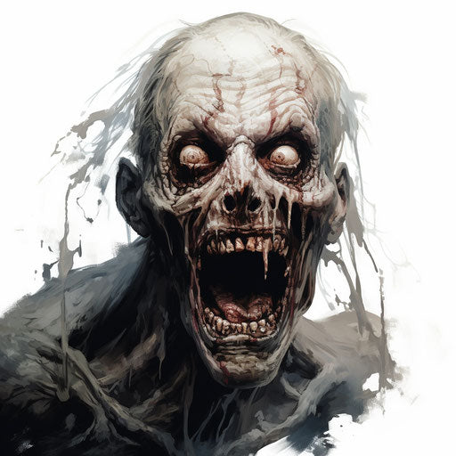 Horror clipart in the style of Oil painting