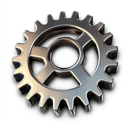 Realistic gear icon, high resolution, isolated