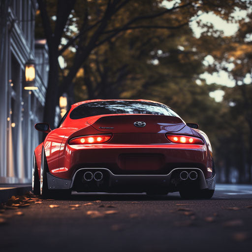 Classic rear view of Toyota Supra