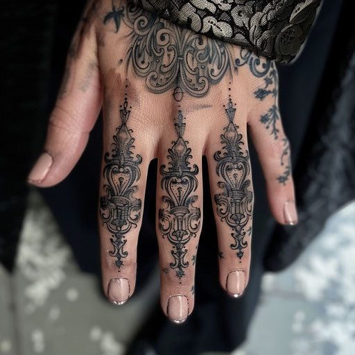 Ring Finger Tattoos with Gothic Elements