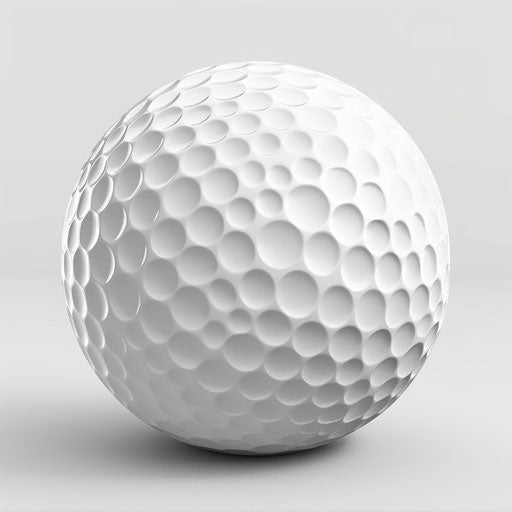 Golf ball clipart in photorealistic style with white background