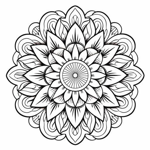 Captivating mandala coloring