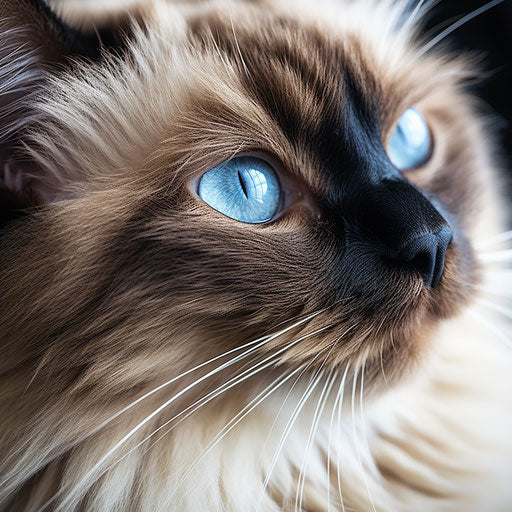 Himalayan cat closeup of the face