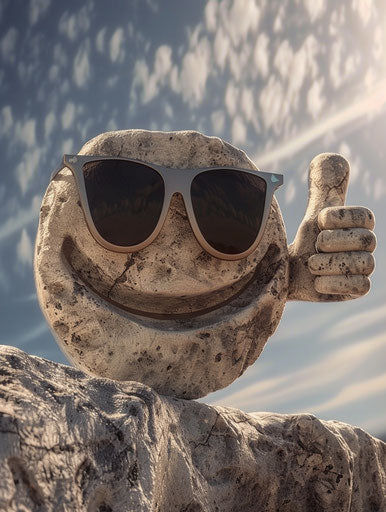Smiling with sunglasses giving thumbs up
