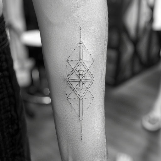 Contemporary sketch of a David symbol with minimalistic style