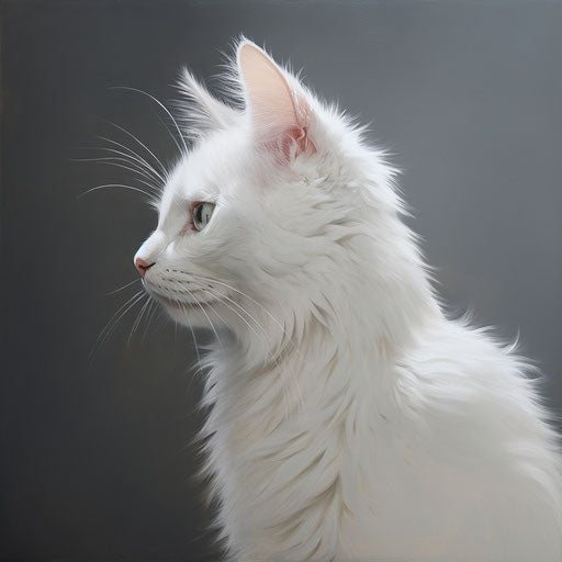 White cat profile