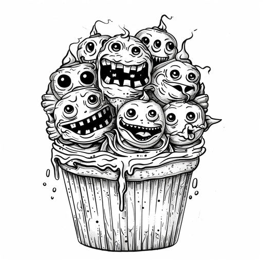 Brainy Fun with Cupcake Coloring Pages for Kids – IMAGELLA