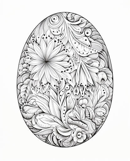 Fresh Easter egg coloring page