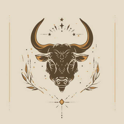 Elegant sketch of a bull for Taurus
