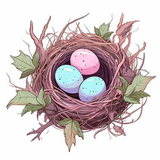 Pastel Colors Art style illustration, white background