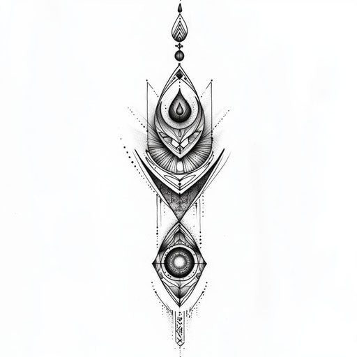 Top neck tattoos with geometric shapes and sacred geometry