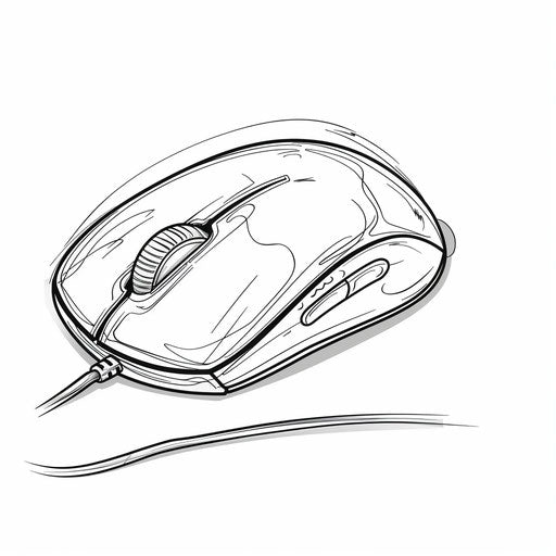 Computer mouse with wire