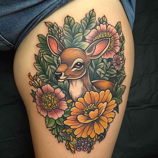 Vibrant Flower Tattoos For Women Tattoo Flash Set