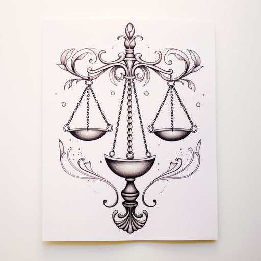 A Libra symbol on white paper
