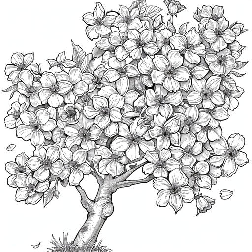 Cherry blossom tree in full bloom